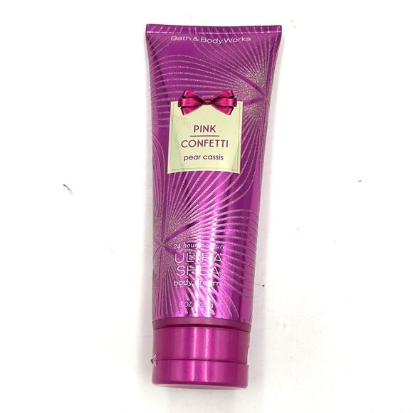 BATH & BODY WORKS - Pink Confetti Pear Cassis - 24 hour moisture body cream - Picture 1 of 10